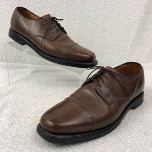 Allen Edmonds Perry Brown Cap-Toe Oxfords  8 D